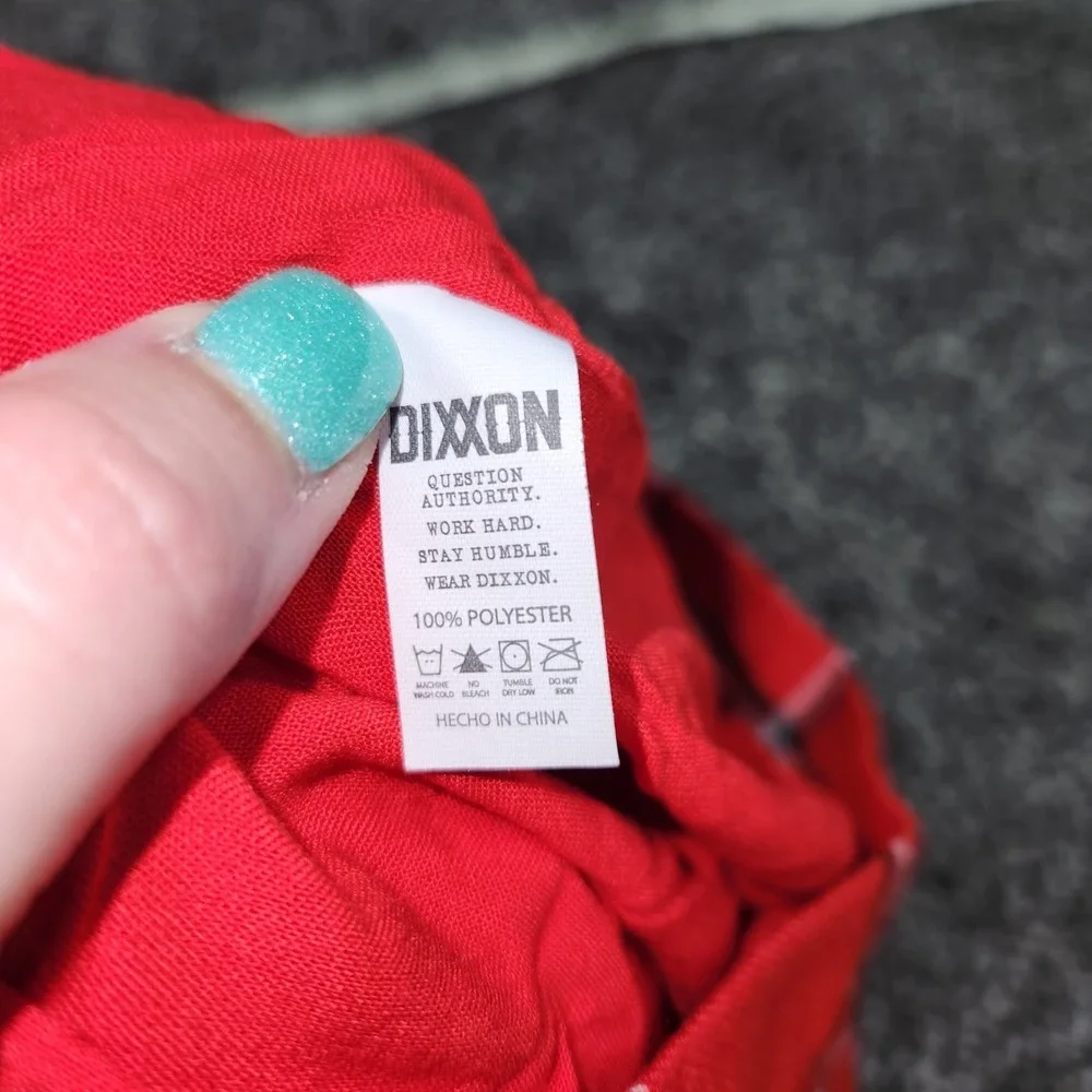 DIXXON Daytona Nascar RED PLAID CHECKERED PEARL SNAP SKIRT Punk Emo Skater Y2k M